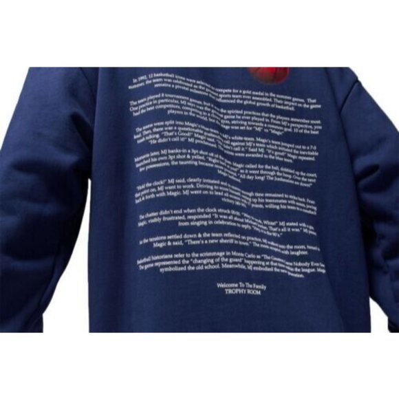 Air Jordan x Trophy Room New Sheriff In Town Dream Team Navy Hoodie Szs M - XXL - Picture 3 of 8
